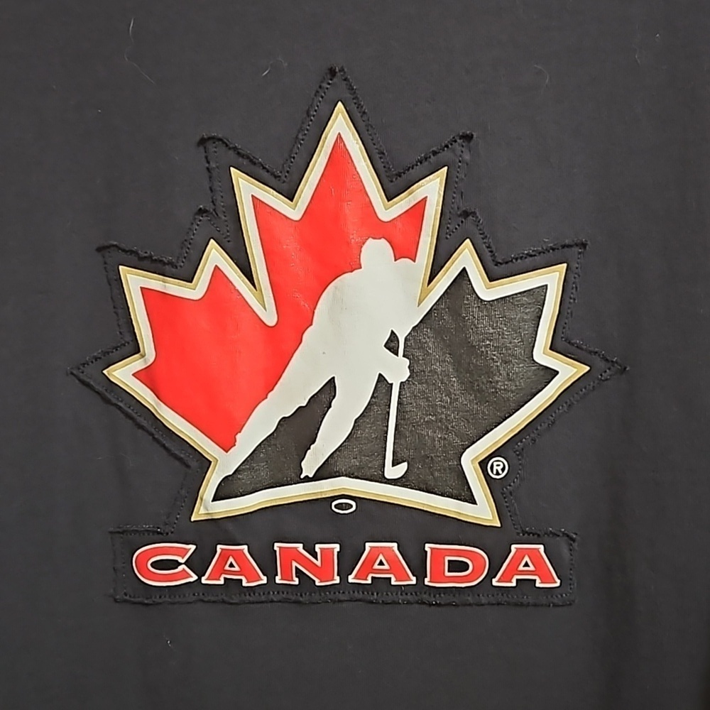 Nike Hockey Canada Black White Cotton Long Sleeve Tshirt Size XL - Picture 4 of 12